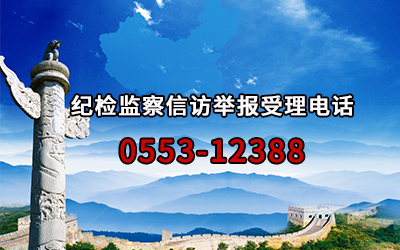 紀(jì)檢監(jiān)察信訪舉報受理電話 0553-12388